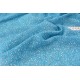 Tissu crépon coton extra doux fleuri bleu blanc x 50cm 