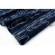 Tissu japonais coton façonné doux vague fond marine foncé x 50cm 