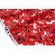 Tissu américain patchwork petits chiens fond rouge x 50cm 