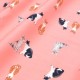 Tissu batiste coton soyeux fluide petits chats fond rose x 50cm 