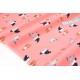 Tissu batiste coton soyeux fluide petits chats fond rose x 50cm 