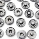 20 boutons de pression à coudre métal gris diamètre 1.7cm