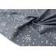 Tissu popeline fluide coton gris pois argentés x50cm 