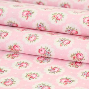 Tissu anglais coton patchwork raide provence rose x 50cm 
