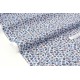 Tissu japonais batiste coton soyeux fleuri bleu gris x 50cm