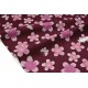 Tissu japonais coton fleur de cerisier fond bordeaux x 50cm 
