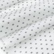 Tissu japonais coton doux plumetis gris sur fond écru x 50cm 
