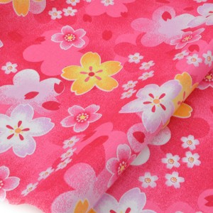 Tissu Japonais coton fleur de cerisier rose x 50cm 