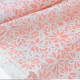 Tissu tulle dentelle polyester rose blanc x 50cm