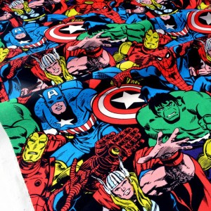 Tissu américain les super héros marvel multicolore x 50cm 