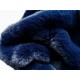 Tissu fausse fourrure haute couture extra dense lourd bleu 194x105cm 