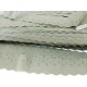 Déstock 13m broderie anglaise coton gris kaki largeur 5cm