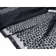 Destock 2.1m tissu dentelle tulle brodé broderie doux noir largeur 140cm 