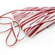 Destock 80m biais plat tissé polyester rouge blanc largeur 1.2cm