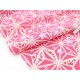 Tissu Japonais coton dobby fleuri traditionnel étoiles asanoha x 50cm