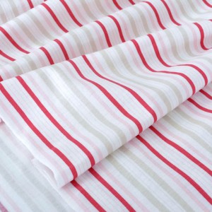 Destock 1.1m tissu jersey coton doux rayure rose largeur 160cm