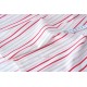 Destock 1.1m tissu jersey coton doux rayure rose largeur 160cm