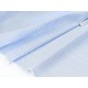 Destock 0.78m tissu coton rayure tissé bleu blanc largeur 110cm 