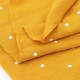 Destock 2m tissu jersey coton moutarde pois blanc largeur 143cm 