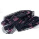 Déstock 2.1m tissu tulle brodé elephant rose noir largeur 155cm