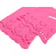 Destock 2 coupons tissu broderie anglaise coton rose