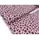 Destock 1.4m tissu velours milleraie coton léopard rose largeur 140cm