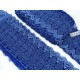Destock 8.1m dentelle tulle brodé broderie fine bleu largeur 11cm