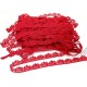Destock 13.5m dentelle guipure polyester rouge largeur 1.8cm