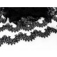 Destock lot 8.3m dentelle guipure fine haute couture noir largeur 5.5cm