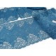 Déstock 7m dentelle élastique lingerie haute couture bleu fumé largeur 18cm