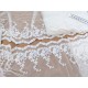 Destock lot 3.8m dentelle tulle brodé broderie haute couture coton largeur 18cm