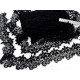 Destock 14.8m dentelle guipure fine haute couture noir largeur 6.7cm
