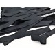 Destock 11m élastique plat noir largeur 3.8cm
