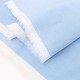 Destock 1.68m tissu coton soyeux rayures tissées bleu largeur 150cm 