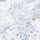 Déstock 2m tissu double gaze coton doux flèche bleue argentée largeur 137cm