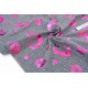 Destock 0.5m tissu jersey coton doux motif rose brillant largeur 160cm