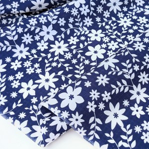 Destock 1.2m tissu japonais coton fleuri largeur 112cm