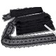 Destock lot 6.6m dentelle guipure fine haute couture noir largeur 7.8cm