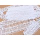Destock 14.3m dentelle guipure fine haute couture parme blanc largeur 7.7cm