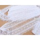Destock 5.8m dentelle guipure fine haute couture parme blanc largeur 7.7cm
