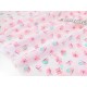 Destock 1.5m tissu batiste coton soyeux papillons rose fluo largeur 138cm