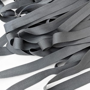Déstock 10m ruban sergé polyester extra-doux gris largeur 2cm
