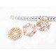 Destock bijoux fantaisie broche en perles d’oeil de chat rose taille 5.5cm
