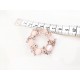 Destock bijoux fantaisie broche en perles d’oeil de chat rose taille 5.5cm