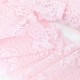 Déstock 8.6m dentelle de calais japonais fine rose pâle largeur 13.2cm