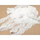 Destock lot 7.4m dentelle broderie polyester blanche largeur 4.5cm
