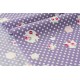 Tissu japonais LECIEN coton patchwork pois et rose blanc lavande x 50cm