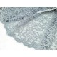 Destock 1.6m tissu dentelle brodé festonné gris largeur 148cm