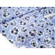 Destock 2m tissu crépon coton doux fleuri bleu largeur 123cm 