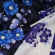 Destock lot 2m tissu kimono polyester fleuri largeur 156cm 